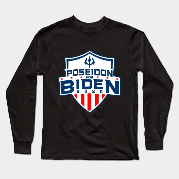 Poseidon for Biden - anti trump- trump boat sank Long Sleeve T-Shirt by enigmatyc